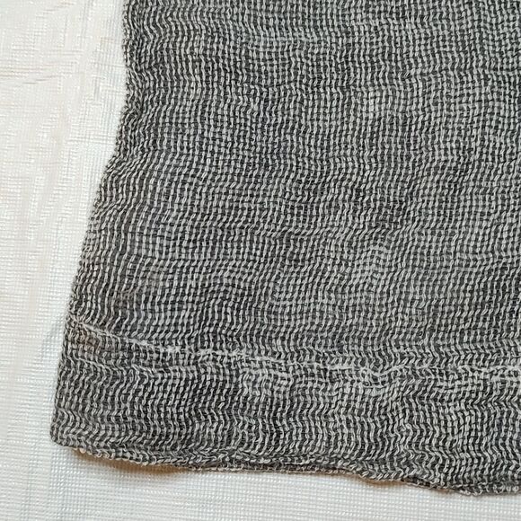 J. Jill Pure Jill Linen Pullover Lagenlook Boxy Oversized Top Gray White Size XS - Picture 7 of 8